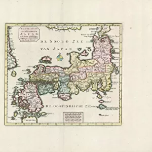 Map Nieuwe kaart van t Keizerryk Japan na de nieuste ontdekkingen