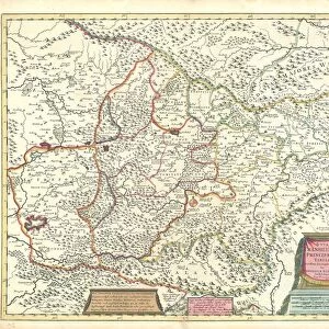 Map Nova Transilvaniae principatus tabula Cornelis Danckerts II