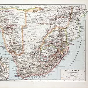 Map of South Africa, 1899