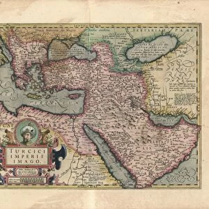 Map Turcici Imperii imago Copperplate print
