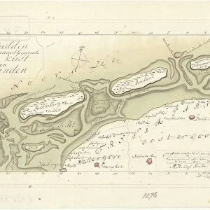 Map De Wadden met de nstleggende Fiesche kust en eilanden