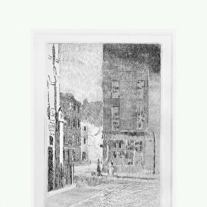 Maple Street ca 1923 Etching Sheet 10 3 / 8 x 8