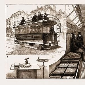 The New Electric Tramcar at Kew Bridge, London, Uk, 1883: 1