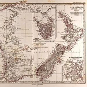 New Zealand Australia Gotha, Justus Perthes, 1872, Atlas