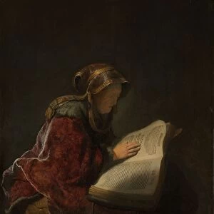 Old Woman Reading Prophetess Anna Prophetess Hannah