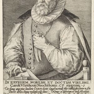 Portrait of Carolus Uten Courts, Crispijn van de Passe (I), 1595