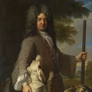 Portrait hunter 1704 oil canvas 128. 5 x 97 cm