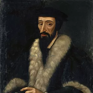 Portrait John Calvin oil canvas 78 x 65. 5 cm