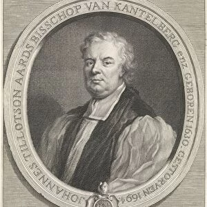 Portrait John Tillotson Johannes Tillotson title