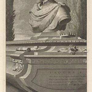 Portrait King James V Scotland top tomb bust