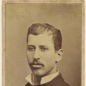 Portrait man moustache Charles H Volquarts American