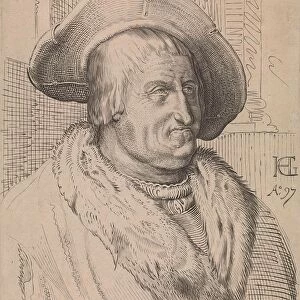 Portrait of an old man with hat, Anonymous, Claes Jansz. Visscher II, 1597