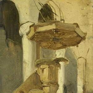 The pulpit of a church in Hoorn, The Netherlands, Johannes Bosboom, c. 1860 - c. 1891