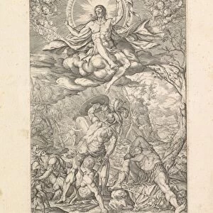 Resurrection 1577 Engraving sheet 7 7 / 16 x 4 15 / 16