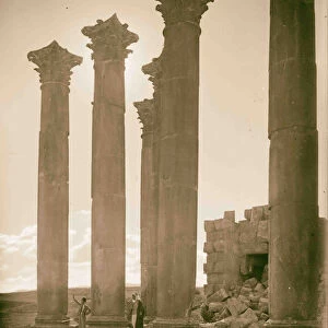 Ruins Jerash Gerasa Pillars Artemis evening silhouette