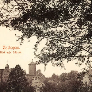 Schloss Wildeck Zschopau river 1907 Erzgebirgskreis