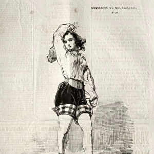 Souvenirs du Bal Chicard Pistolet 1843 Paul Gavarni