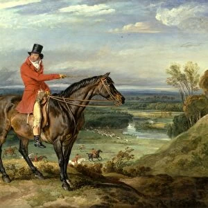 Theophilus Levett and a Favorite Hunter John Levett Hunting at Wychnor, Staffordshire