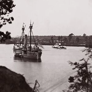 U.s Monitor Saugus Gunboat Mendota Appomattox River