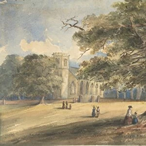 View Churchyard Southborough Kent 1837 Watercolor