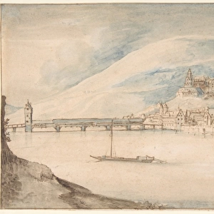 View Heidelberg ca 1588-89 Pen brown ink brush