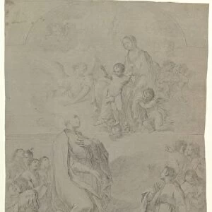 Virgin Appearing Saint Joseph Calasanctius 1711-78