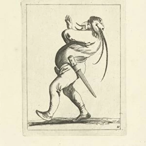 Wielding fool, Pieter Jansz. Quast, Frederik de Wit, 1639 - 1706