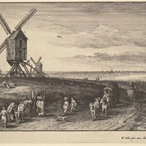 Four Windmills 1650 Etching first state two Sheet