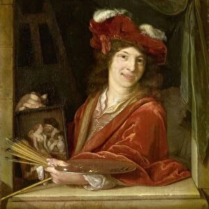 A young Painter smiling young painter half-length