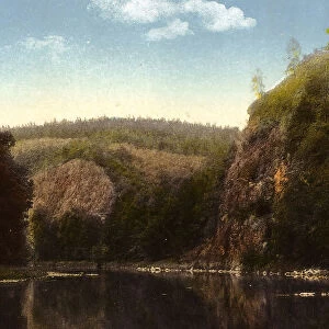 Zschopau river Rocks Saxony 1914 Landkreis Mittelsachsen