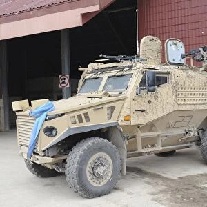 A British Force Protection Ocelot armored patrol vehicle