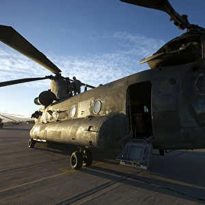 CH-47 Chinook helicopter on the tarmac