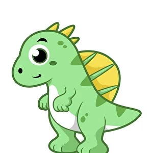 Cute illustration of a Spinosaurus