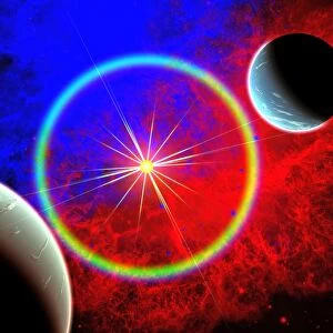 A distant alien star system