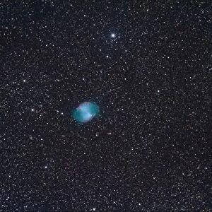 The Dumbbell Nebula, a planetary nebula in the constellation Vulpecula