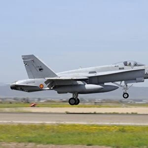 EF-18M Hornet from the Spanish Air Force landing