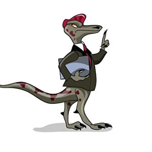 Illustration of an Iguanodon clerk