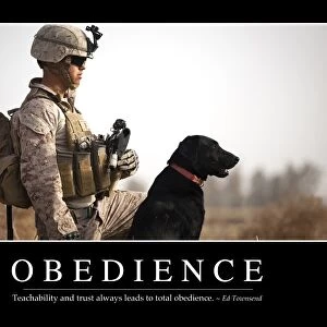 Obedience: Inspirational Quote and Motivational Poster