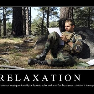 Relaxation: Inspirational Quote and Motivational Poster
