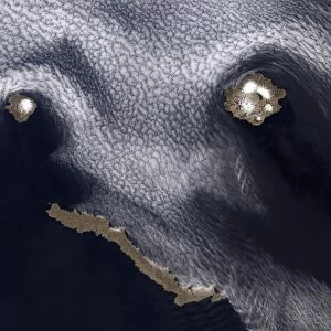 Satellite image of Semisopochnoi Island in the western Aleutian Islands of Alaska