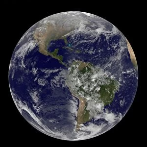 Satellite view of the first day of spring in the northern hemisphere