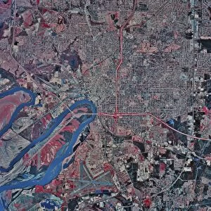 Satellite view of Montgomery, Alabama