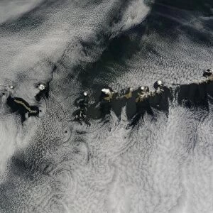 Satellite view of the Outer Aleutian Islands