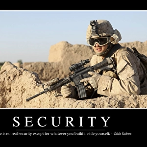 Security: Inspirational Quote and Motivational Poster