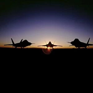 Silhouette of the F-22 Raptor
