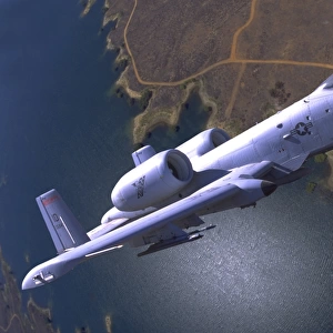 A U. S. Air Force A-10 Thunderbolt during a demo flight