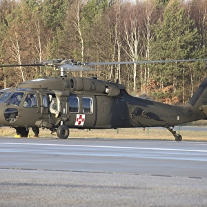 A U. S. Army UH-60L Blackhawk at the Letzlingen Army Training Center, Germany