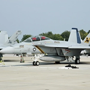 U. S. Navy F / A-18F Super Hornet at Naval Air Station Oceana, Virginia