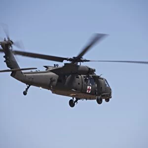 UH-60 Black Hawk takes off after refueling in New Mexico