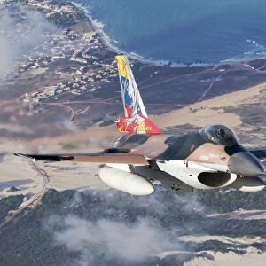 Venezuelan Air Force F-16A flying over Natal, Brazil